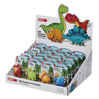 EMOS LED kulcstartó lámpa (dinoszauruszok) 24db, display box kép