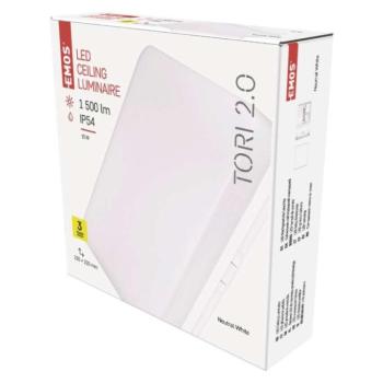 EMOS LED MENNYEZETI LÁMPA TORI 15W NW IP54 kép