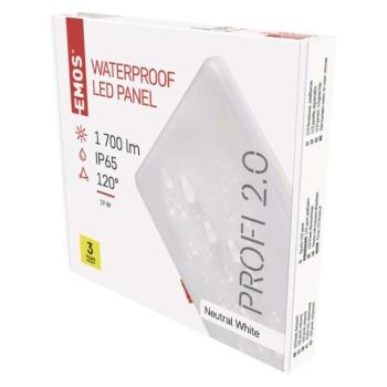 EMOS LED panel VIXXO beépíthető 19W 1700lm IP65 természetes fehér kép