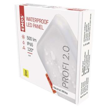 EMOS LED panel VIXXO beépíthető 6W 500lm IP65 term. fehér kép