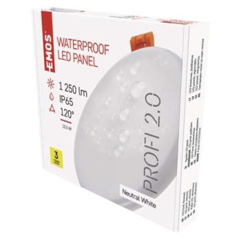 EMOS LED panel VIXXObeépíthető 13.5W 1250lm IP65 természetes fehér kép