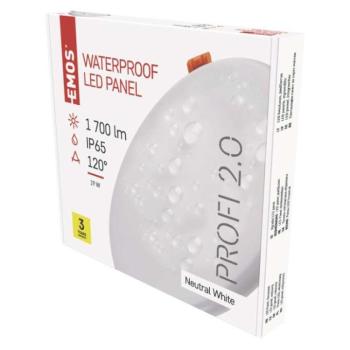EMOS LED panel VIXXObeépíthető 19W 1700lm IP65 természetes fehér kép
