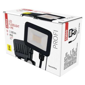 EMOS LED reflektor INOVO 10W 1100lm mozgásérzékelőve IP65 term. fehér kép
