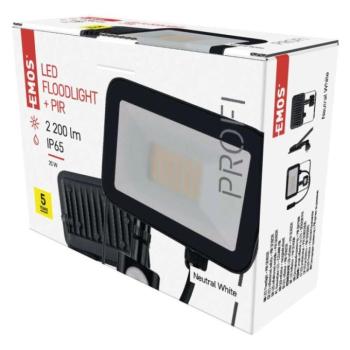 EMOS LED reflektor INOVO 20W 2200lm mozgásérzékelőve IP65 term. fehér kép