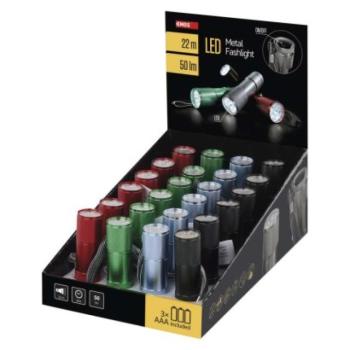 EMOS LED zseblámpa 50lm 3xAAA 24db display box kép