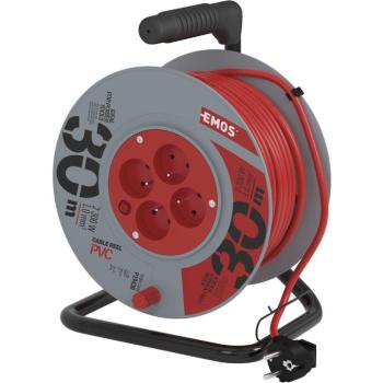EMOS PVC Hosszabbító kábel dobon - 4 aljzat, 30 m, 1 mm2 kép