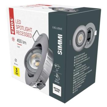 EMOS SIMMI LED spotlámpa 5W 450lm IP20 term. fehér kép