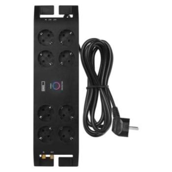 EMOS túlfeszültség védelem 8alj. 3m 1800j schuko, fekete, P54252 kép