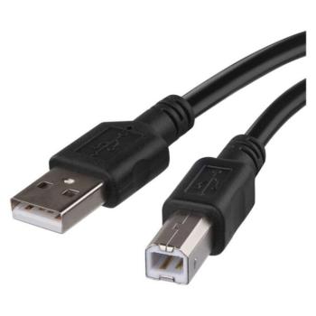 EMOS USB kábel 2.0 A – B csatlakozó 2m, fekete, S70202 kép