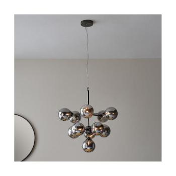 Endon 101147 - Kábelre függesztett csillár OSCAR 11xG9/18W/230V fekete/füstszínű 101147