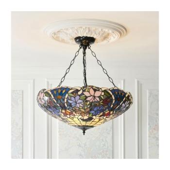 Endon 111887 - Láncos Tiffany SULLIVAN csillár 3xE27/10W/230V, átm. 57 cm 111887 kép