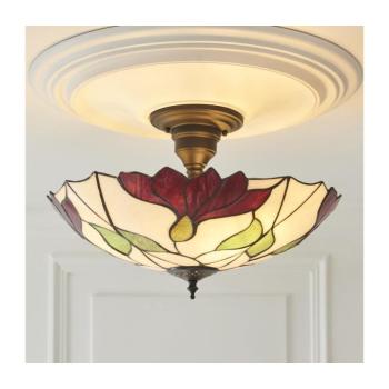 Endon 111896 - Tiffany BOTANICA felületre szerelhető csillár, 3×E27/10W/230V, átmérő 45 cm 111896 kép