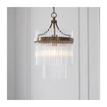 Endon 112572 - Láncos csillár MARIETTA 1xE27/10W/230V sárgaréz/átlátszó 112572 kép