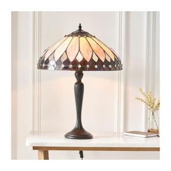 Endon 63982 - Tiffany BROOKLYN asztali lámpa 1xE27/60W/230V átm. 40 cm 63982 kép
