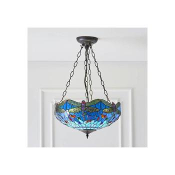 Endon 64075 - Tiffany DRAGONFLY láncra akasztható csillár 3xE27/60W/230V, átm. 41 cm 64075 kép