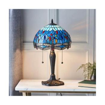 Endon 64090 - Asztali lámpa Tiffany DRAGONFLY 2xE27/60W/230V átmérő 30 cm 64090 kép