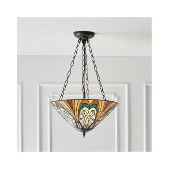 Endon 70750 - Láncos Tiffany HECTOR csillár 3xE27/60W/230V, átm. 40 cm 70750 kép