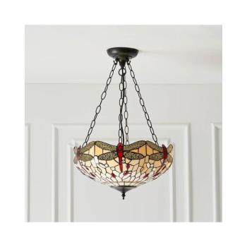 Endon 70759 - Láncra függesztett Tiffany DRAGONFLY 3xE27/60W/230V átmérő 41 cm 70759 kép