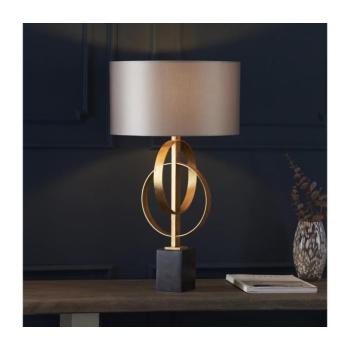 Endon 95213 - Asztali lámpa 1xE27/10W/230V szürke/sárgaréz/fekete 95213 kép