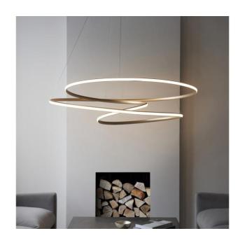 Endon 97645 - LED fényerőszabályozható csillár sodronyon TWIRL LED/131W/230V 3000K arany 97645