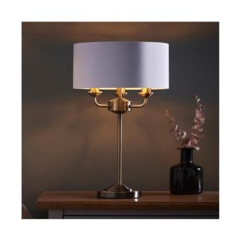 Endon 98932 - Asztali lámpa HIGHCLERE 3xE14/18W/230V fehér/sárgaréz átm. 32 cm 98932 kép