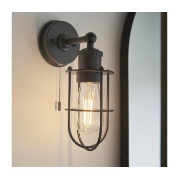 Endon 99948 - Fürdőszobai fali lámpatest CREW 1xE27/6W/230V IP44 fekete 99948 kép
