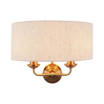 Endon 110726 - Fali lámpa HIGHCLERE 2xE14/40W/230V bézs/réz 110726 kép