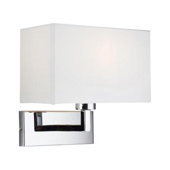 Endon 56373 - Fali lámpa PICCOLO 1xE27/10W/230V fehér/fényezett króm 56373 kép