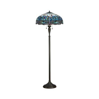 Endon 64069 - Tiffany állólámpa DRAGONFLY 2xE27/60W/230V, Ø 50 cm 64069 kép
