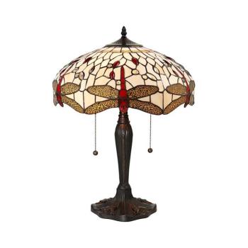 Endon 64085 - Tiffany DRAGONFLY asztali lámpa 2xE27/60W/230V Ø 41 cm 64085 kép
