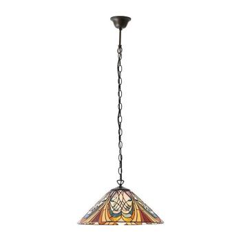 Endon 64162 - Tiffany HECTOR láncos csillár 1x E27/60W/230V, átm. 40 cm 64162 kép