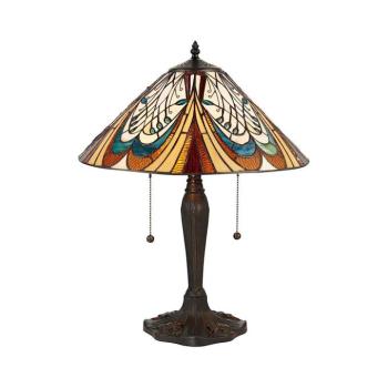 Endon 64163 - Tiffany HECTOR asztali lámpa, 2x E27/60W/230V, átm. 40 cm 64163 kép