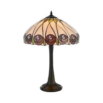 Endon 64177 - Tiffany HUTCHINSON asztali lámpa 1xE27/60W/230V, átm. 40 cm 64177 kép