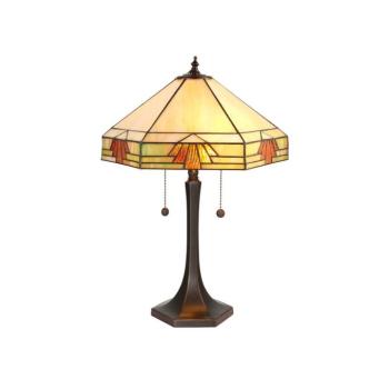 Endon 64286 - Tiffany NEVADA asztali lámpa 2xE27/60W/230V, Ø 40 cm 64286 kép