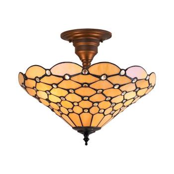 Endon 64300 - Felületre szerelt Tiffany PEARL csillár 3xE27/60W/230V, átmérő 37 cm 64300 kép
