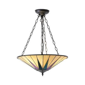 Endon 70754 - Tiffany DARK STAR láncos csillár 3xE27/60W/230V Ø 49 cm 70754 kép