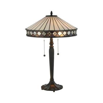 Endon 70935 - FARGO Tiffany-stílusú asztali lámpa, 2x E27 (max. 60 W), 230 V, átmérő 41,5 cm 70935 kép