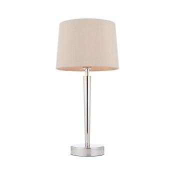 Endon 72175 - SYON asztali lámpa USB-vel 1xE14/40W/230V króm/beige 72175 kép