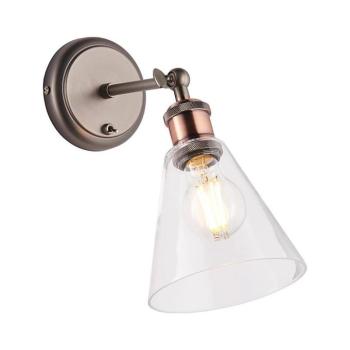 Endon 92874 -Fali spotlámpa HAL 1xE27/10W/230V bronz/réz/átlátszó 92874 kép