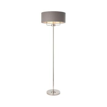 Endon 94378 - Állólámpa HIGHCLERE 1xE14/40W/230V szürke/fényezett króm 94378 kép
