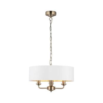 Endon 98934 - Csillár láncon HIGHCLERE 3xE14/40W/230V fehér/réz 98934 kép