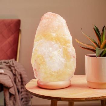 Harmony asztali lámpa, sókő, természetes színű, talapzat, 26–30 cm kép