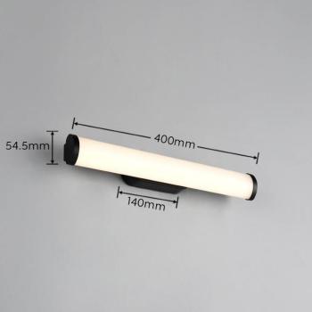 Ernesto LED fali lámpa, fekete, szélesség 40 cm, 3 000 K, IP44 kép