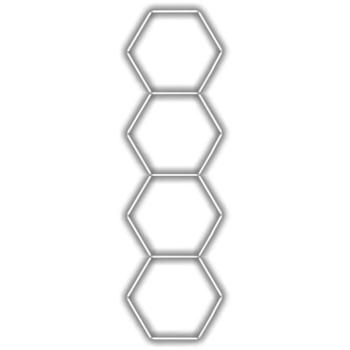 Escape6 Complete LED hatszögletű lámpatest fehér 4500 K, 4 elemes, 97 × 327 cm-es méret kép