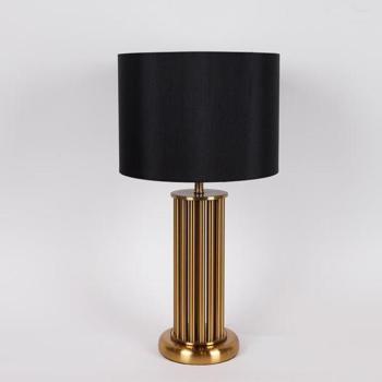 Estheti Metál arany asztali lámpa fekete búrával, 60, IP20, arany/fekete, Eurolamp, 560109 kép