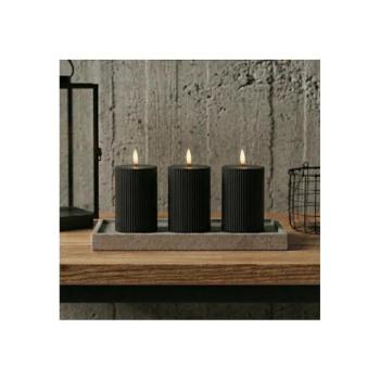 Estilo Home 3 db BRILLO LED gyertya szett LED/2xAA 12,5 cm fekete + távirányító 5905623255200 kép