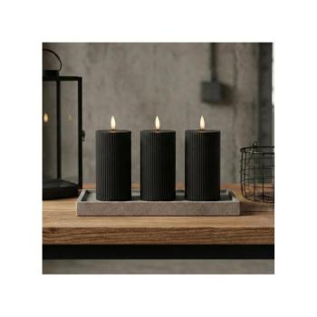 Estilo Home BRILLO 3 darabos LED gyertya szett LED/2xAA 15 cm fekete + távirányító 5905623255217 kép