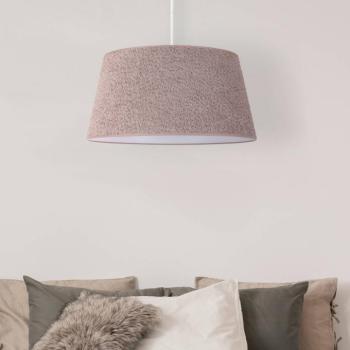 Boucle lógó lámpa, cappuccino színű textil, Ø 50 cm, 1 izzó