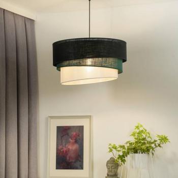 Trio lógó világítás, fekete/zöld/fehér, textil, Ø 45 cm kép