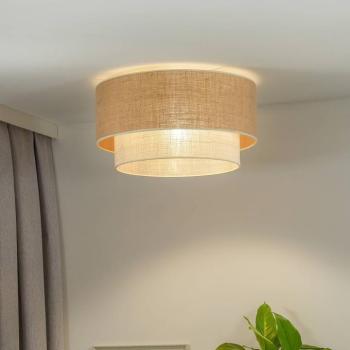 Boho mennyezeti világítás, barna/bézs, Ø 60 cm, textil kép